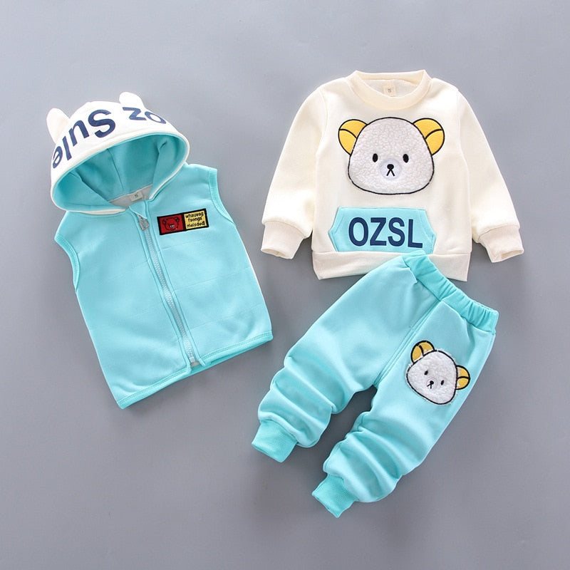 Boys Clothes Autumn Winter Warm Clothing Sets - The Lovely Babies