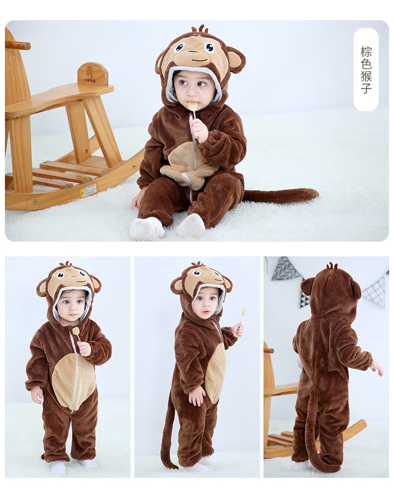 Baby Rompers Winter Kigurumi Lion Costume - The Lovely Babies