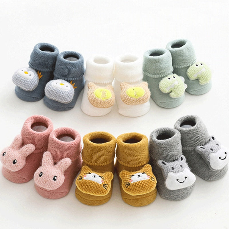 Cartoon Animals Newborn Baby Socks - The Lovely Babies