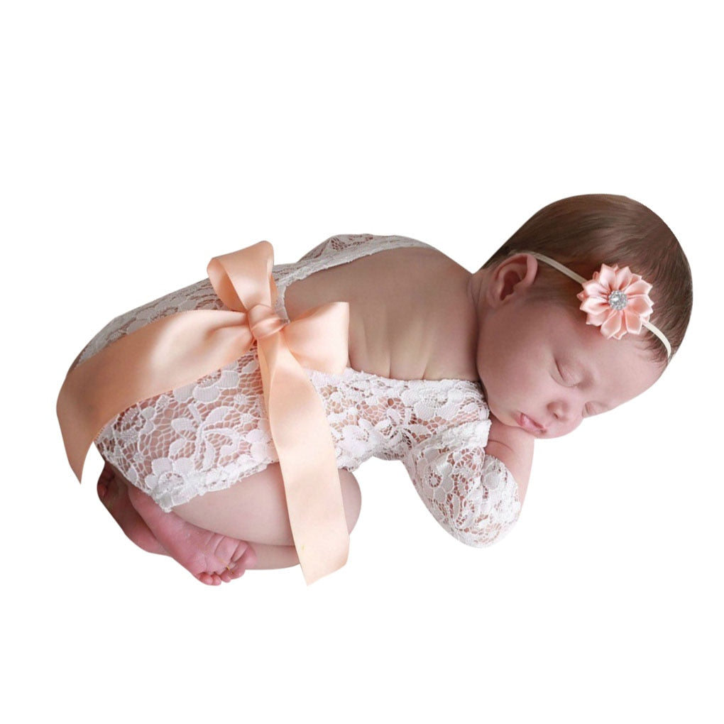 Photography Props Baby Lace Romper - The Lovely Babies