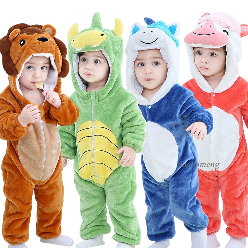 Baby Rompers Winter Kigurumi Lion Costume - The Lovely Babies