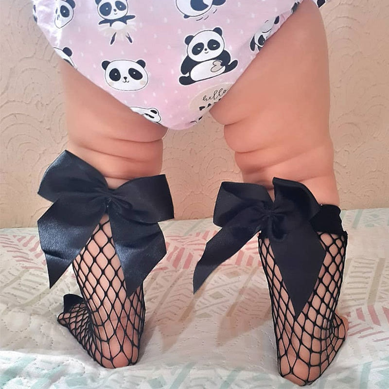 Fashion Baby Girl Mesh Socks With Big Bow - The Lovely Babies