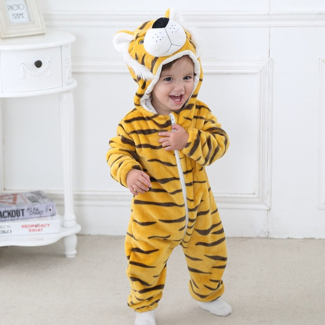 Baby Rompers Winter Kigurumi Lion Costume - The Lovely Babies