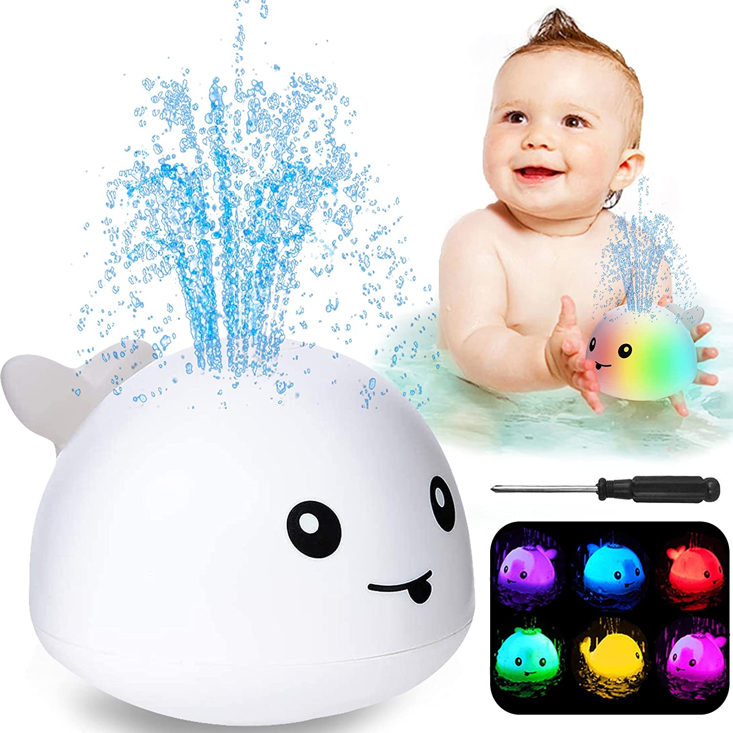 Whale Automatic Spray Water Bath Toy - The Lovely Babies