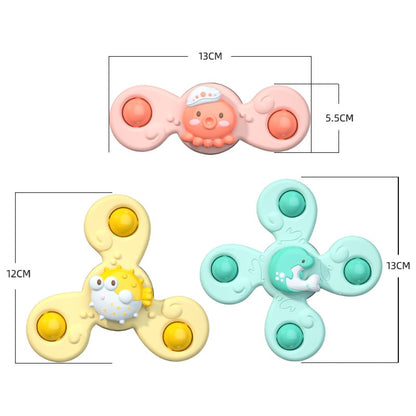 3pcs Baby Bathing Suction Cup Spinner - The Lovely Babies