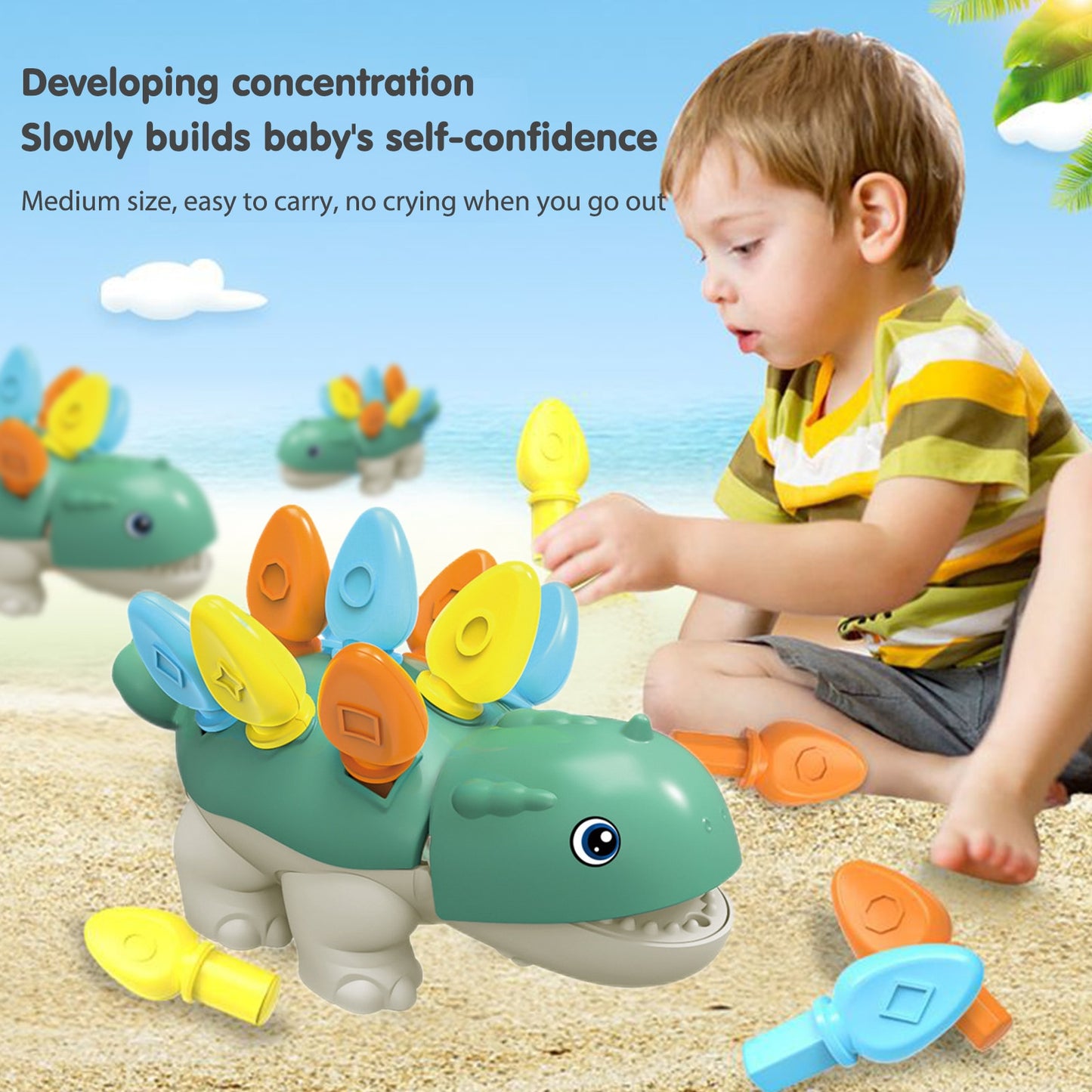 Detachable Fun Spike Dinosaur - The Lovely Babies