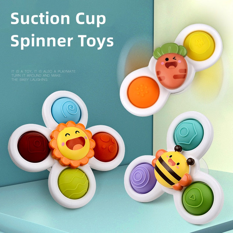 3pcs Baby Bathing Suction Cup Spinner - The Lovely Babies