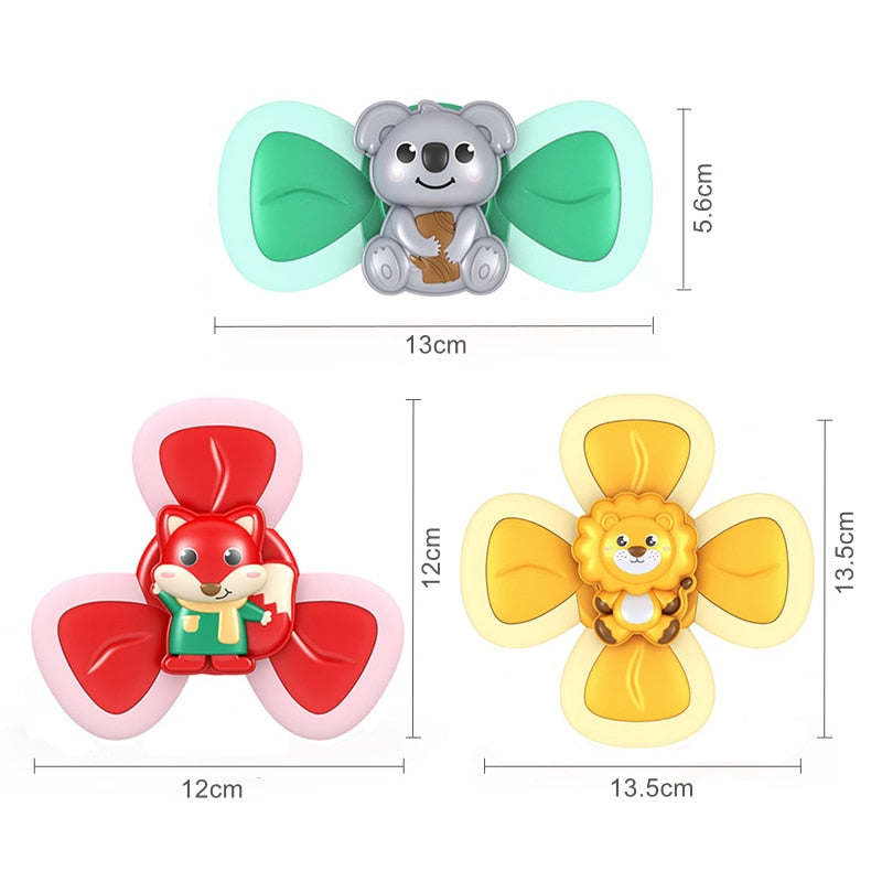 3pcs Baby Bathing Suction Cup Spinner - The Lovely Babies