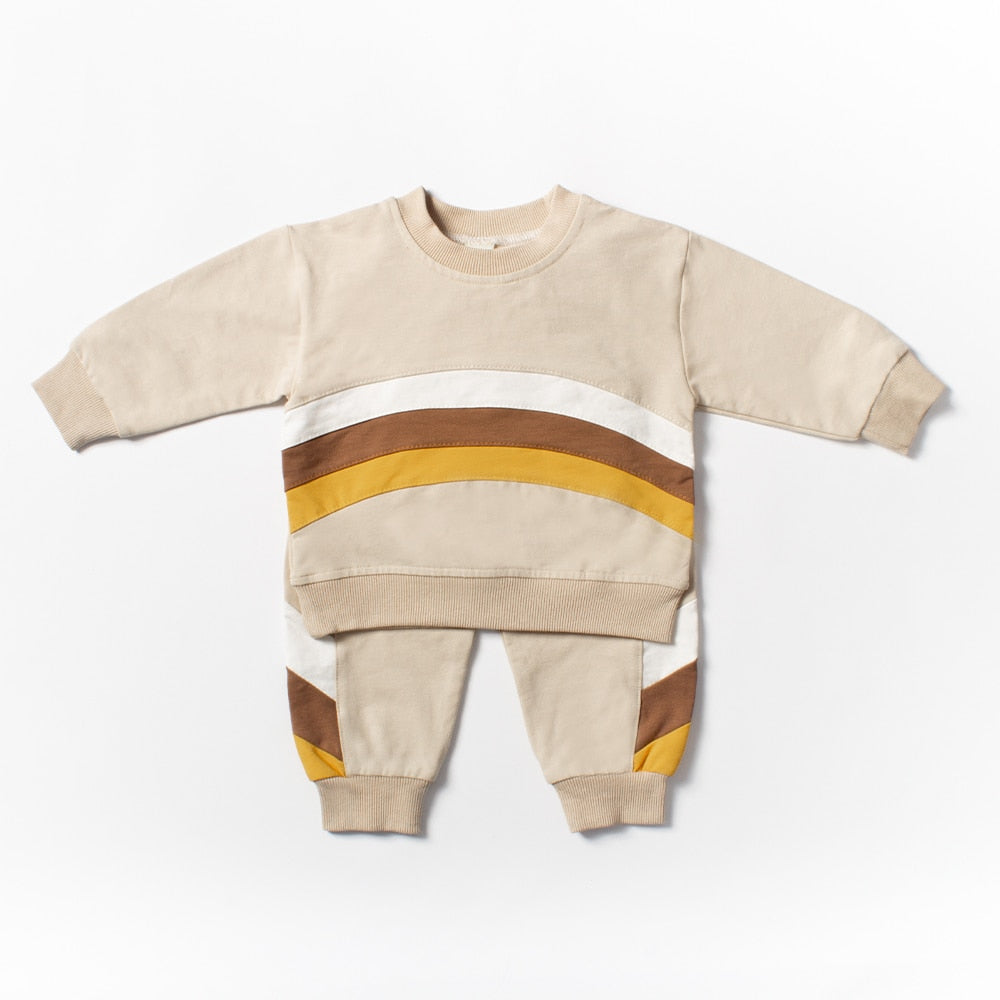 Baby Multi Color Stitched Long Sleeve Sweatshirts - The Lovely Babies