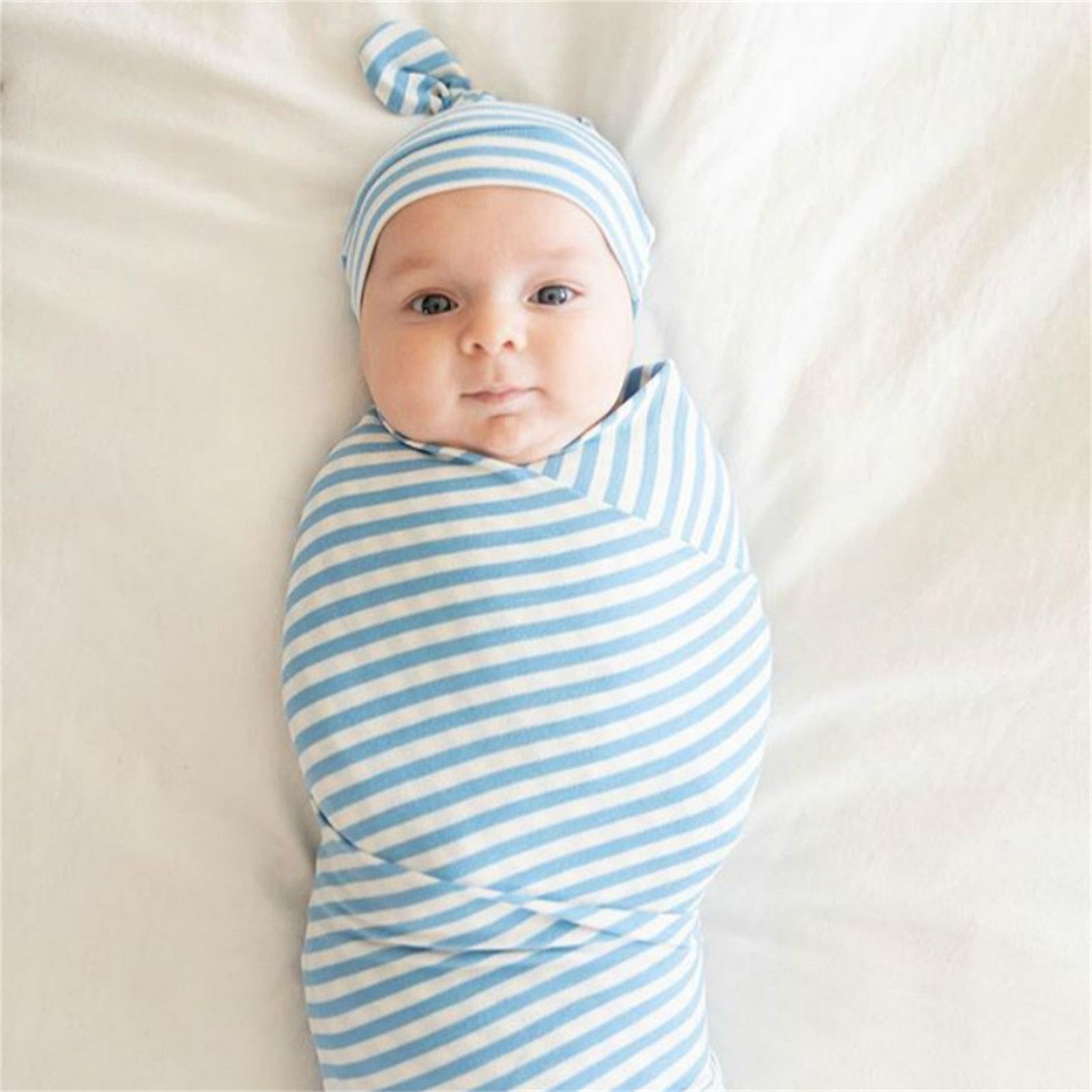 Soft Baby Swaddle Blankets Hat Set - The Lovely Babies