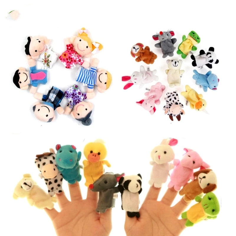 Finger Puppet Plush Toys Cartoon - The Lovely Babies