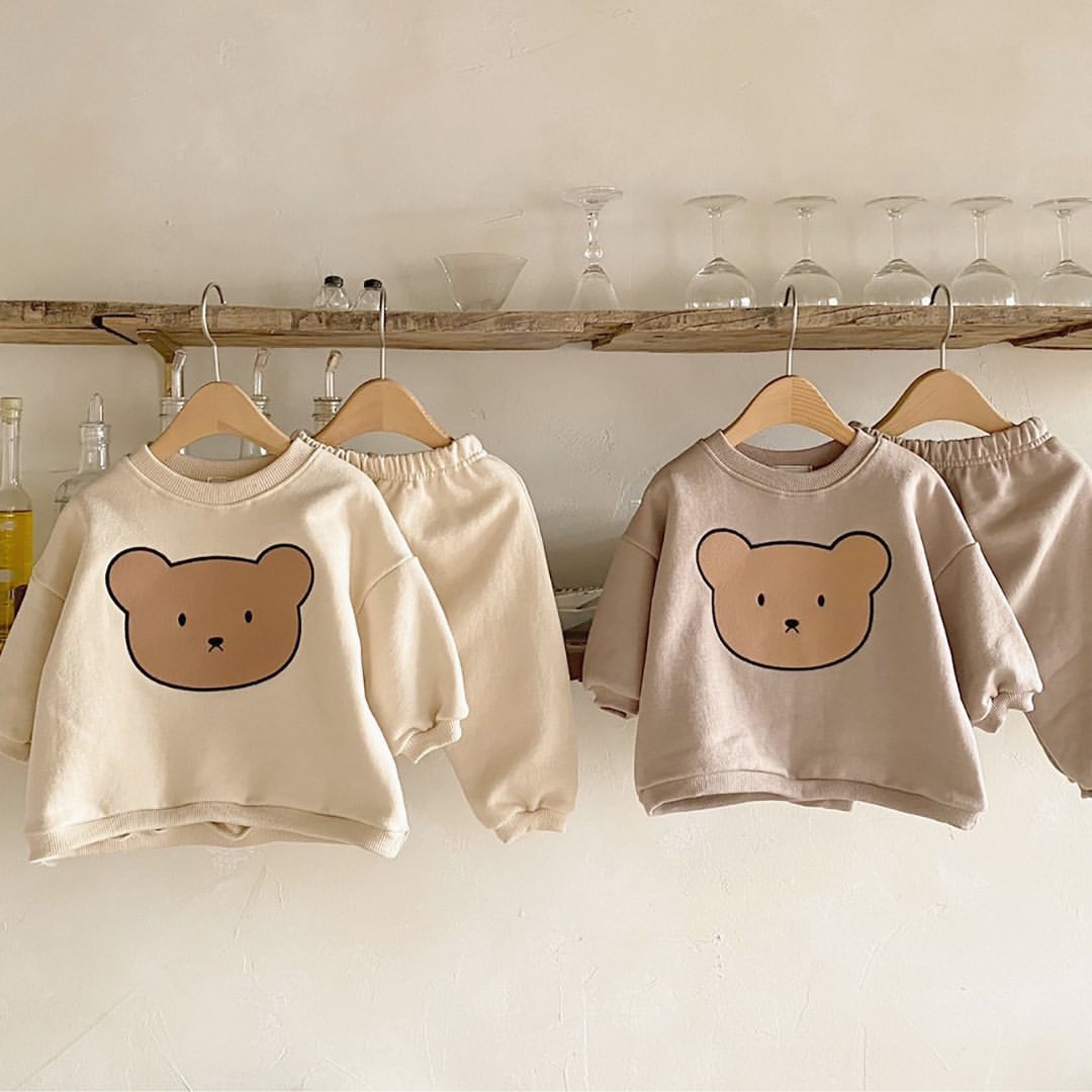 Solid Color Clothes Set Long Sleeve - The Lovely Babies