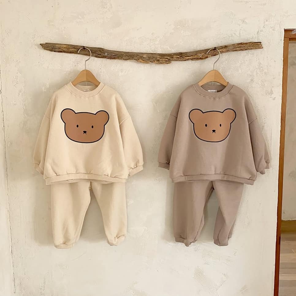 Solid Color Clothes Set Long Sleeve - The Lovely Babies