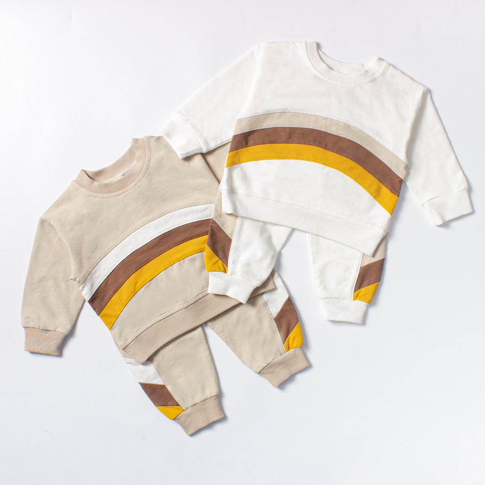 Baby Multi Color Stitched Long Sleeve Sweatshirts - The Lovely Babies