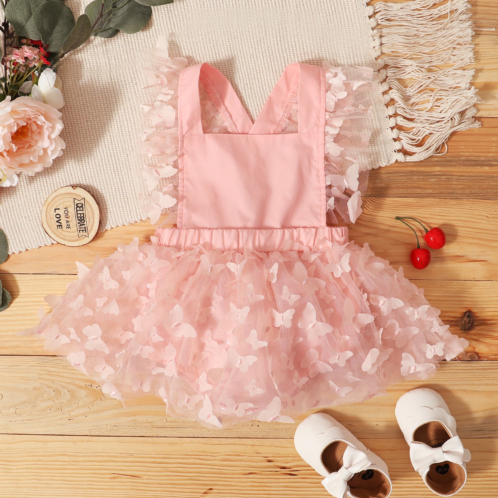 Baby Girl Bodysuit Sleeveless Mesh - The Lovely Babies