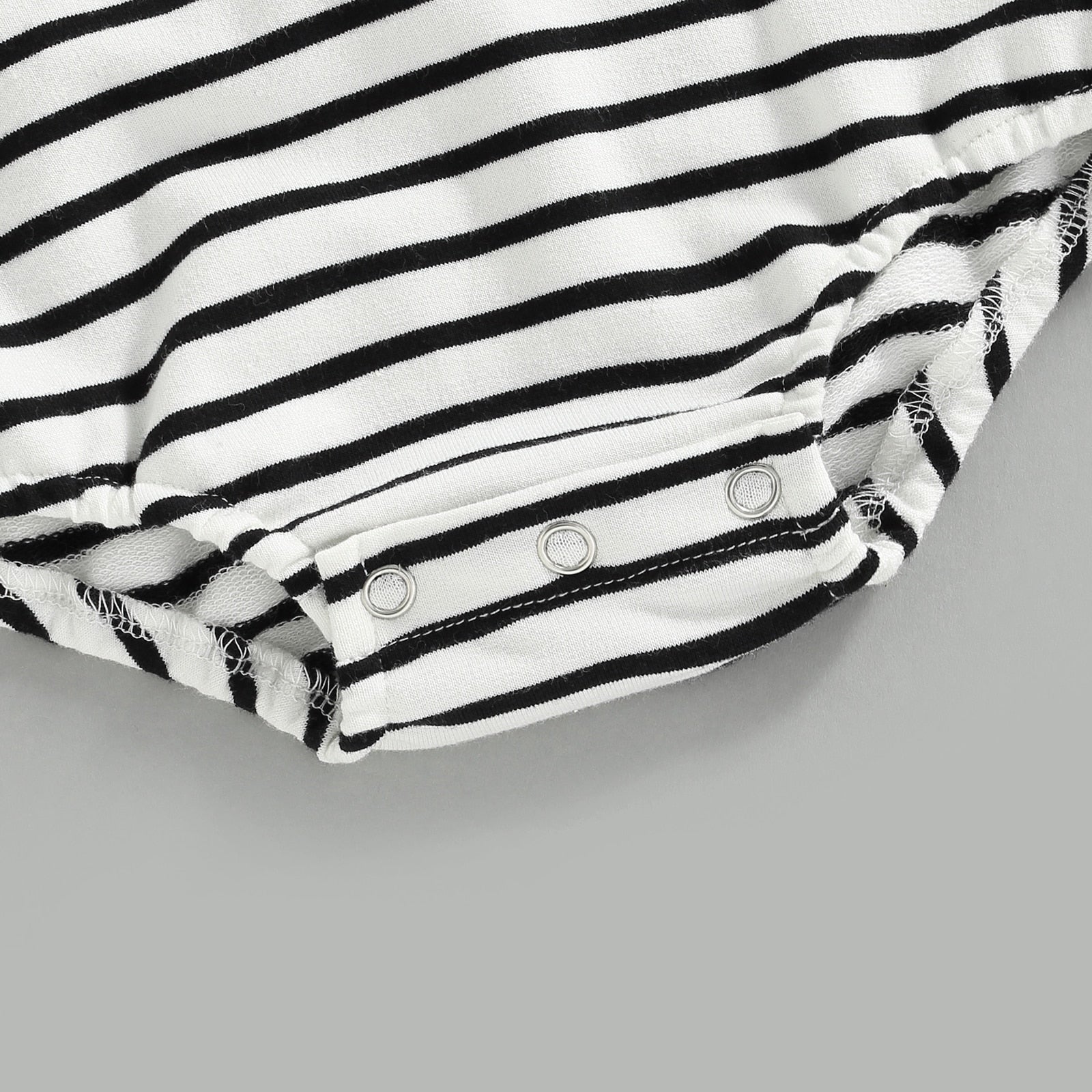 Hooded Bodysuit Black White Stripe - The Lovely Babies