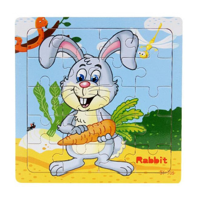 Educational Wooden Puzzle - The Lovely Babies