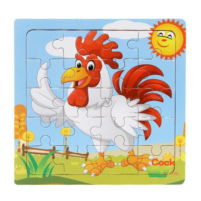 Educational Wooden Puzzle - The Lovely Babies