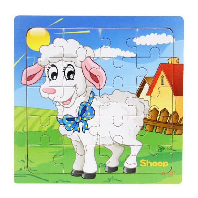 Educational Wooden Puzzle - The Lovely Babies