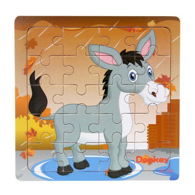 Educational Wooden Puzzle - The Lovely Babies