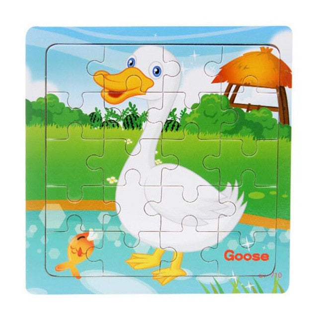 Educational Wooden Puzzle - The Lovely Babies