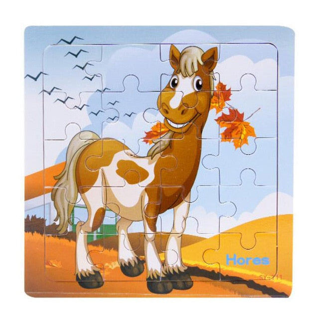 Educational Wooden Puzzle - The Lovely Babies