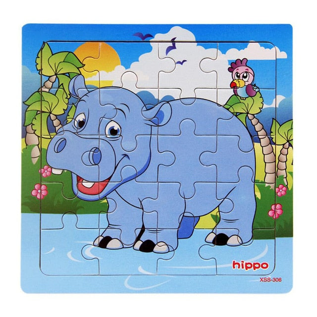 Educational Wooden Puzzle - The Lovely Babies