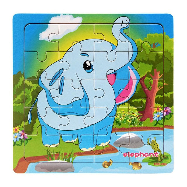 Educational Wooden Puzzle - The Lovely Babies