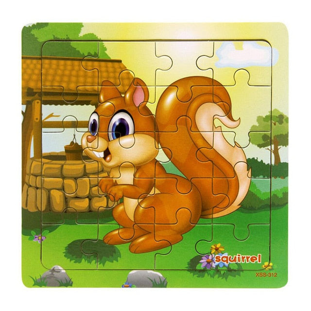 Educational Wooden Puzzle - The Lovely Babies